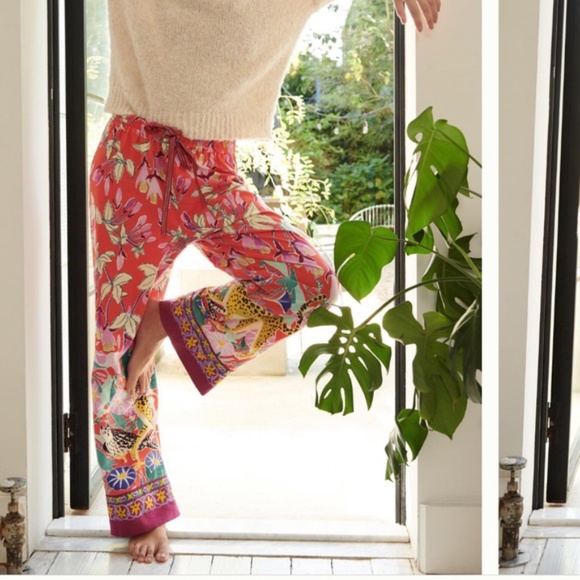 Anthropologie Other - Anthropologie Lil Sire Cheetah Artist Bottoms